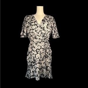 Alex Marie Black and White‎ Floral Midi Dress